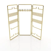 TEKNOTEL TAKI AKSESUAR STANDI DEKORATİF ORGANİZER GOLD EG210 - 3