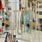 TEKNOTEL TAKI AKSESUAR STANDI DEKORATİF ORGANİZER GOLD EG210 - 5