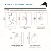 TEKNOTEL DELME VİDA MATKAP YOK! easyFIX YAPISKANLI YUVARLAK HAVLULUK MAT SİYAH EF235 - 5