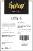 Hatap Katkısız Elde Kesim Erişte 500 GR thumbnail 2