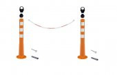 Otopark Düzenleyici (2 Adet 75 Cm Delinatör + 3 Metre 8 mm Zincir) - 1