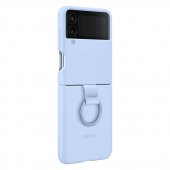 Samsung Z Flip 4 Yüzüklü Silikon Kılıf - Mavi EF-PF721TLEGWW - 1