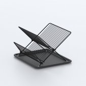 TEKNOTEL TEK KATLI TABAKLIK BULAŞIKLIK MAT SİYAH KB004 - 3