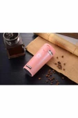 Kaliteli Paslanmaz Çelik Çift Katman Katman Kahve Fincanı Araç 380 ml Termos Bardak Pembe - 3
