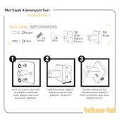 TEKNOTEL ÖMÜR BOYU PASLANMAZ HAVLULUK MAT SİYAH MG335 thumbnail 7