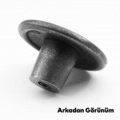 Düğme Çekmece Dolap Kapak Kulpu Kulbu Antik Gümüş Metal Kulp - 5