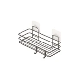 TEKNOTEL YAPIŞKANLI KANCALI BANYO RAFI MAT SİYAH ST117H - 3