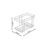 TEKNOTEL YAPIŞKANLI 2 ADET BANYO&MUTFAK RAFI MAT SİYAH ST316 - 3