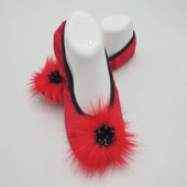 Taşlı Ev Babeti Ve Patik Kırmızı Renk - 6