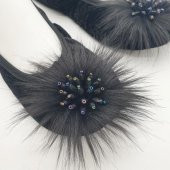 Taşlı Ev Babeti Ve Patik Siyah Renk - 2