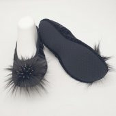 Taşlı Ev Babeti Ve Patik Siyah Renk - 5