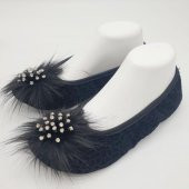 Taşlı Ev Babeti Ve Patik Siyah Renk - 7