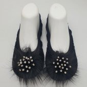 Taşlı Ev Babeti Ve Patik Siyah Renk - 10