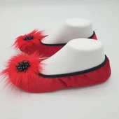 Taşlı Ev Babeti Ve Patik Kırmızı Renk - 7