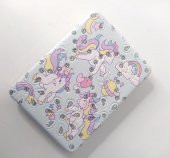 Ayna Unicorn Tek Boynuzlu At Desenli Cep Çanta Makyaj Aynası Büyüteç Desenli Dikdörtgen Ayna 13610 thumbnail 2