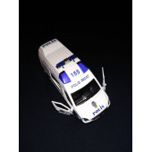 polis ekip minibüs metal oyuncak - 2