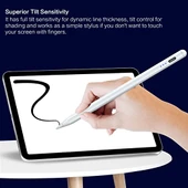 İPad Mini 6.Nesil Avuç Reddetmeli Eğim Duyarlı Dokunmatik Kalem - 2