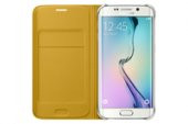Samsung S6 Edge Kartlıklı Kılıf Deri Sarı EF-WG925PYEGWW - 1