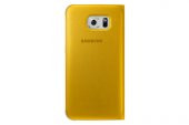 Samsung S6 Edge Kartlıklı Kılıf Deri Sarı EF-WG925PYEGWW - 3