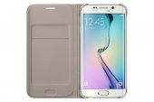 Samsung S6 Edge Kartlıklı Kılıf Tekstil Altın EF-WG925BFEGWW - 3
