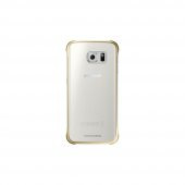 Samsung S6 Edge Koruma Kapağı Şeffaf Altın EF-QG925BFEGWW - 1