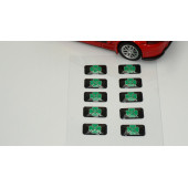 Alfa Romeo Yonca Logo 3D Cam Açma Torpido Konsol Ayna Çıkartma Seti - 2
