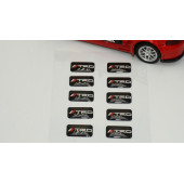 Toyota TRD Logo 3D Cam Açma Torpido Konsol Ayna Çıkartma Seti - 2