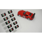 Abarth Logo 3D Cam Açma Torpido Konsol Ayna Çıkartma Seti - 1
