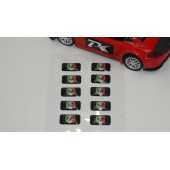 Abarth Logo 3D Cam Açma Torpido Konsol Ayna Çıkartma Seti - 2