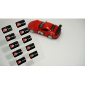 Audi S Line Logo 3D Cam Açma Torpido Konsol Ayna Çıkartma Seti - 1
