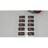 Audi S Line Logo 3D Cam Açma Torpido Konsol Ayna Çıkartma Seti - 2