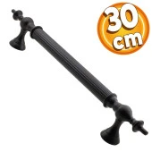Çukurca Sürgülü Kapı Çekme Kolu Tutma Kulpu Kulbu Çelik Dış Kapı Tutamağı Kol Mat Siyah 30 Cm - 1