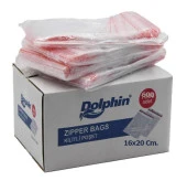Dolphin Kilitli Şeffaf Buzdolabı Kilitli Saklama Poşeti Torba - 16x20 Cm. - 600 Adetlik 10 Kutu - 4
