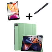 Apple iPad Pro 12.9 3. 4. 5. 6. Nesil Kılıf Set PU Deri Smart Tablet Kilifi Ekran Koruyucu + Kalem - 6