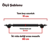 Çukurca Sürgülü Kapı Çekme Kolu Tutma Kulpu Kulbu Çelik Dış Kapı Tutamağı Kol Mat Siyah 80 Cm thumbnail 2