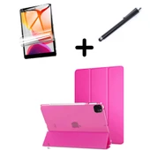 Apple iPad Pro 12.9 3. 4. 5. 6. Nesil Kılıf Set PU Deri Smart Tablet Kilifi Ekran Koruyucu + Kalem - 1
