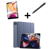 Apple iPad Pro 12.9 3. 4. 5. 6. Nesil Kılıf Set PU Deri Smart Tablet Kilifi Ekran Koruyucu + Kalem - 8