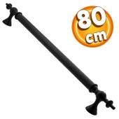 Çukurca Sürgülü Kapı Çekme Kolu Tutma Kulpu Kulbu Çelik Dış Kapı Tutamağı Kol Mat Siyah 80 Cm thumbnail 1