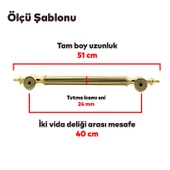 Çukurca Sürgülü Kapı Çekme Kolu Tutma Kulpu Kulbu Çelik Dış Kapı Tutamağı Kol Gol Altın 40 Cm thumbnail 2