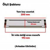Mobilya Dolap Kapak Çekmece Kulpu Kulbu 192 mm Mat Krom Metal Kulp thumbnail 4