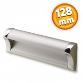Mobilya Dolap Kapak Çekmece Kulpu Kulbu 128 mm Mat Krom Metal Kulp thumbnail 1