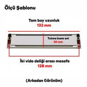 Mobilya Dolap Kapak Çekmece Kulpu Kulbu 128 mm Mat Krom Metal Kulp thumbnail 4