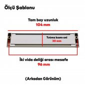 Mobilya Dolap Kapak Çekmece Kulpu Kulbu 96 mm Mat Krom Metal Kulp - 4