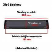 Mobilya Dolap Kapak Çekmece Kulpu Kulbu 192 mm Mat Siyah Metal Kulp - 4