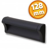 Mobilya Dolap Kapak Çekmece Kulpu Kulbu 128 mm Mat Siyah Metal Kulp - 1
