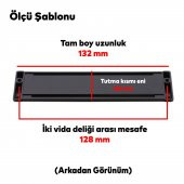 Mobilya Dolap Kapak Çekmece Kulpu Kulbu 128 mm Mat Siyah Metal Kulp - 4