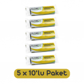 Florex Endüstriyel Battal Boy Çöp Torbası 72x95 Cm 10lu Rulo Siyah 5 Rulo (50 Adet) - 1