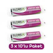 Florex Endüstriyel Jumbo Boy Çöp Torbası 80x110 Cm 10lu Rulo Siyah 3 Rulo (30 Adet) - 1