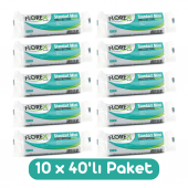 Florex Standart Mini Boy Çöp Torbası 44x45 Cm 40lı Rulo Beyaz 10 Rulo (400 Adet) - 1