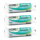Florex Standart Mini Boy Çöp Torbası 44x45 Cm 40lı Rulo Beyaz 3 Rulo (120 Adet) - 2